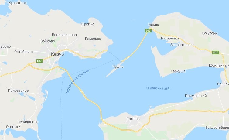 Google Maps показал Крымский мост, но ехать предлагает переправой