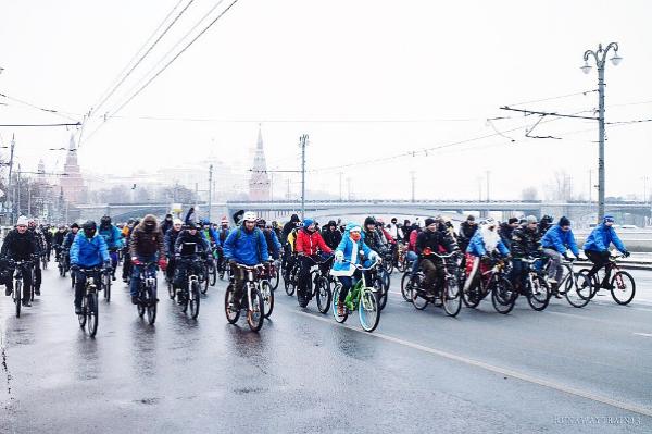 Второй зимний велопарад пройдет в Москве