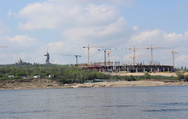 Укрепление берегов Волги перед ЧМ-2018 года выполнено на 65%