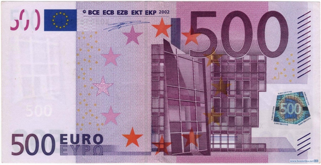 Как выглядит 500 евро настоящий фото